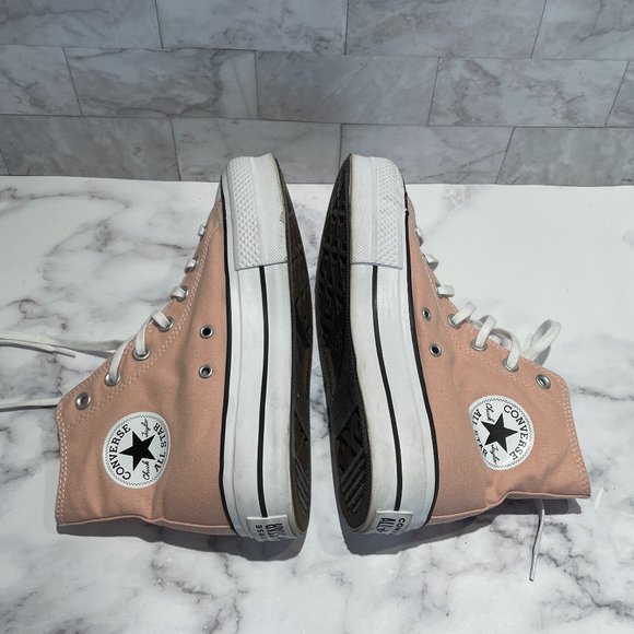 Converse Chuck Taylor All Star Lift Canvas Platform High Top Sneaker Pink 8 38 - Picture 8 of 9